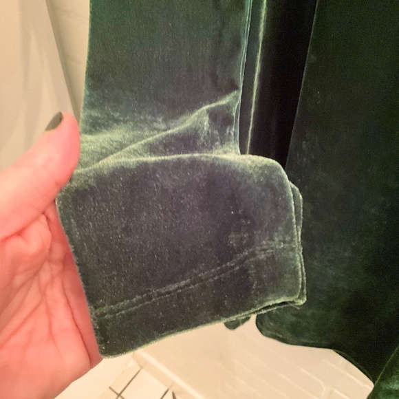 Guess Olga Mini Dress Green Velour Velvet Turtle neck Long sleeve Stretch XS - Picture 15 of 16